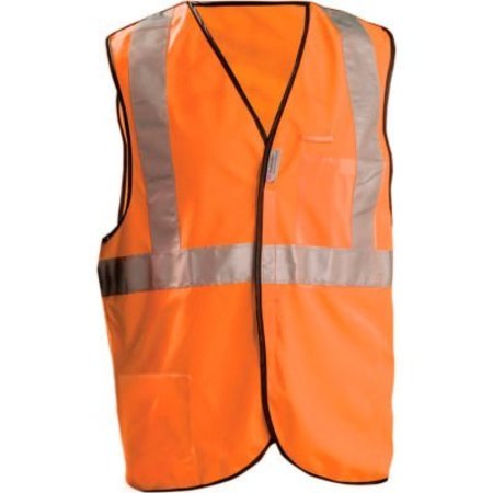 OCCUNOMIX OccuNomix Premium Solid 5-Pt. Break-Away Vest, Class 2, Hi-Vis Orange, 5XL, LUX-SSBRP-O5X LUX-SSBRP-O5X